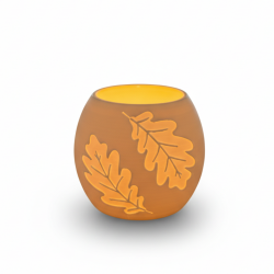 Świecznik Dekoracyjny dwa liście LED