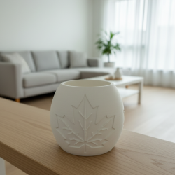 Świecznik Dekoracyjny liść klonu LED