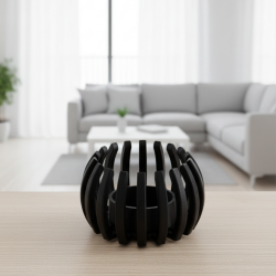 Świecznik Dekoracyjny LED modern czarny