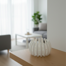 Świecznik Dekoracyjny LED biały czarny