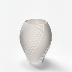 Wazon Dekoracyjny Biały wzór paski