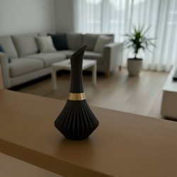 Wazon Dekoracyjny Złoto Czarny Modern