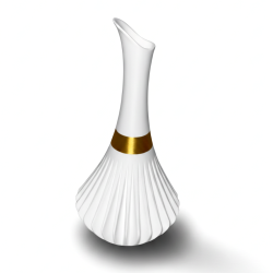 Wazon Dekoracyjny Złoto Biały Modern