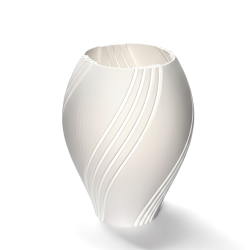 Wazon Dekoracyjny Biały wzór paski