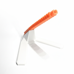 Mouse Bungee biało - pomarańczowe