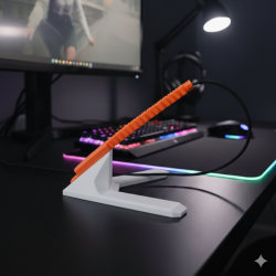 Mouse Bungee biało - pomarańczowe