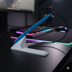 Mouse Bungee biało - niebieskie