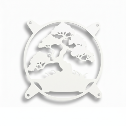 Nakładka na wentylator 120mm Drzewo Bonsai biała