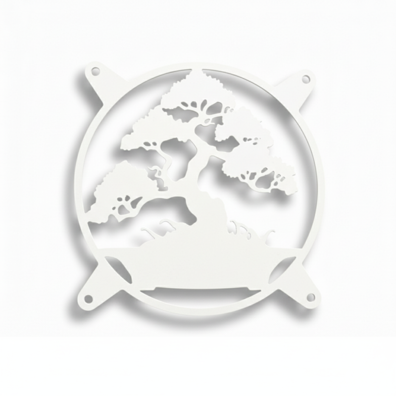 Nakładka na wentylator 120mm Drzewo Bonsai biała