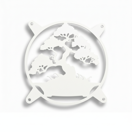 Nakładka na wentylator 120mm Drzewo Bonsai biała