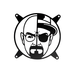 Nakładka na wentylator 120mm Walter White czarna