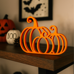 Dekoracja 3 dynie na półkę