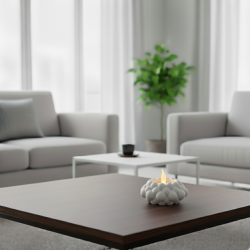 Świecznik LED modern biały