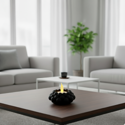 Świecznik LED modern czarny