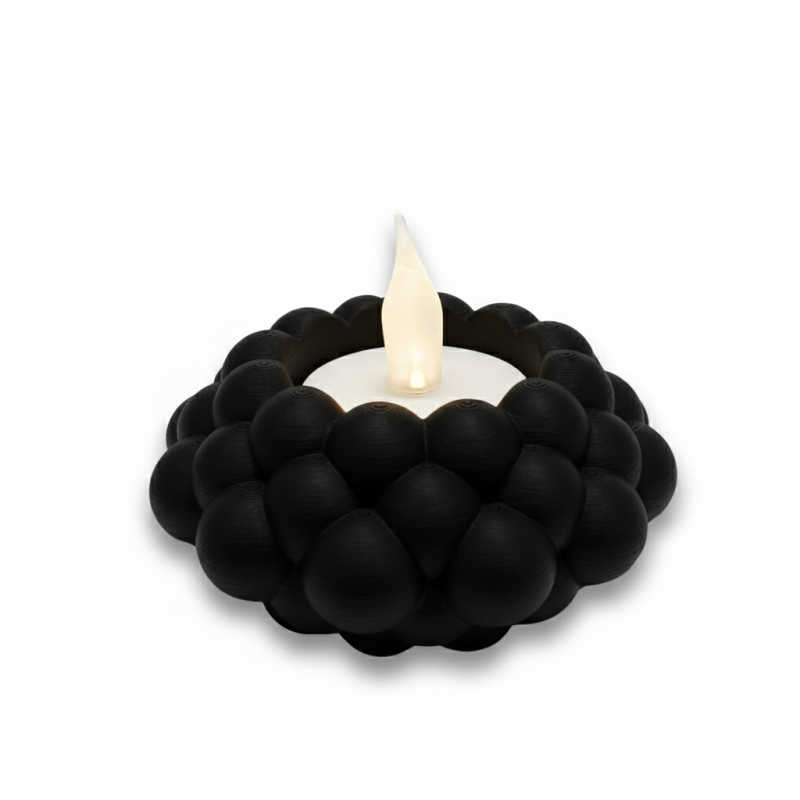 Świecznik LED modern czarny