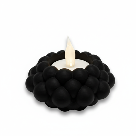 Świecznik LED modern czarny