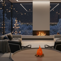 Świecznik ognisko LED