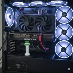 Podpórka pod kartę graficzną biało - zielona