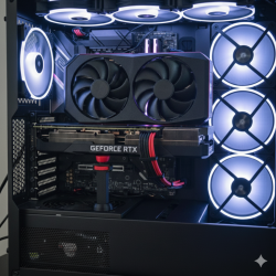 Podpórka pod kartę graficzną czarno - rózowa