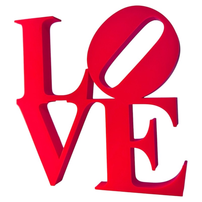 Napis Love kwadrat czerwony