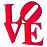 Napis Love kwadrat czerwony